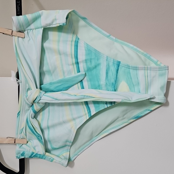 Cupshe Other - NWT Cupshe Marbled Tie Detail Waist Swimsuit Bikini Bottom Mint Green Large